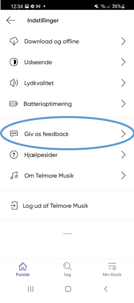Telmore Musik feedback