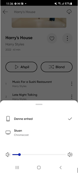 Telmore Musik med Chromecast