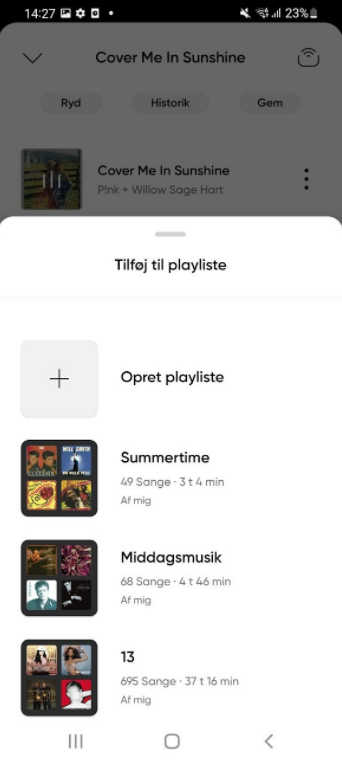 Telmore Musik playliste