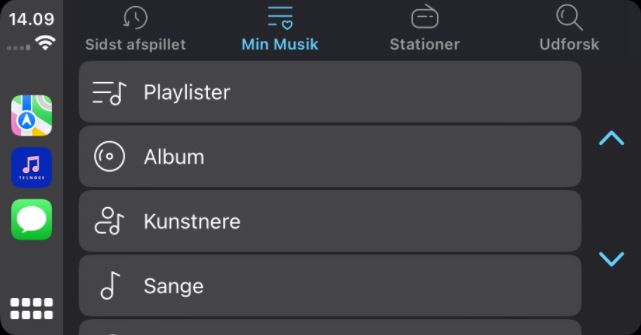 Telmore Musik: Genveje i CarPlay