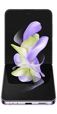 Samsung Galaxy Z Flip4 purple open front