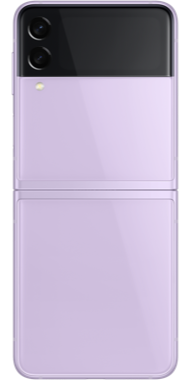 Samsung Galaxy Z Flip3 lavender unfolded back