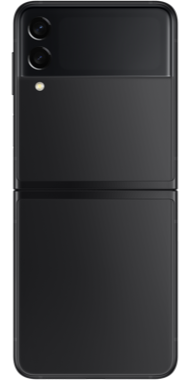 Samsung Galaxy Z Flip3 black unfolded back