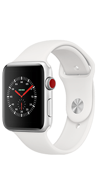 Apple Watch Series 3 42mm Silver White Sports side